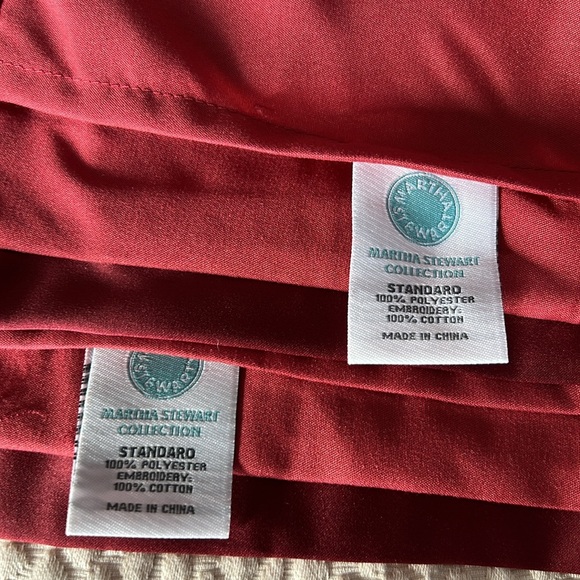 Pillow Shams & Queen Bedskirt -Martha Stewart Collection Embroidered Satin - 4pc - Picture 6 of 8